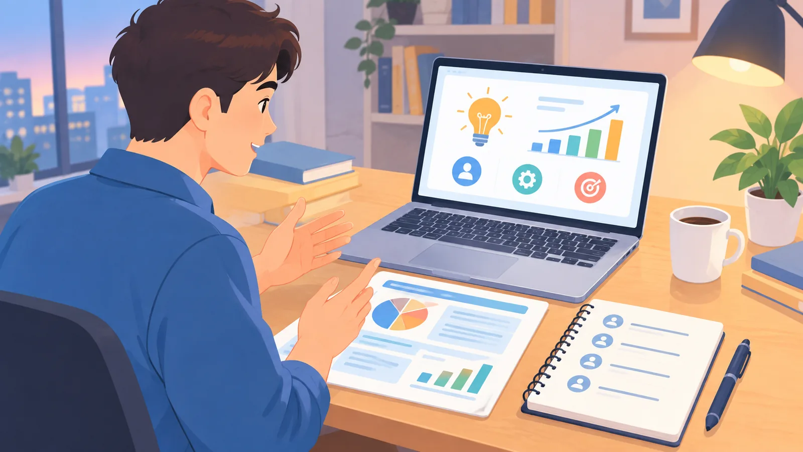 Founder menyiapkan pitch deck dan daftar investor