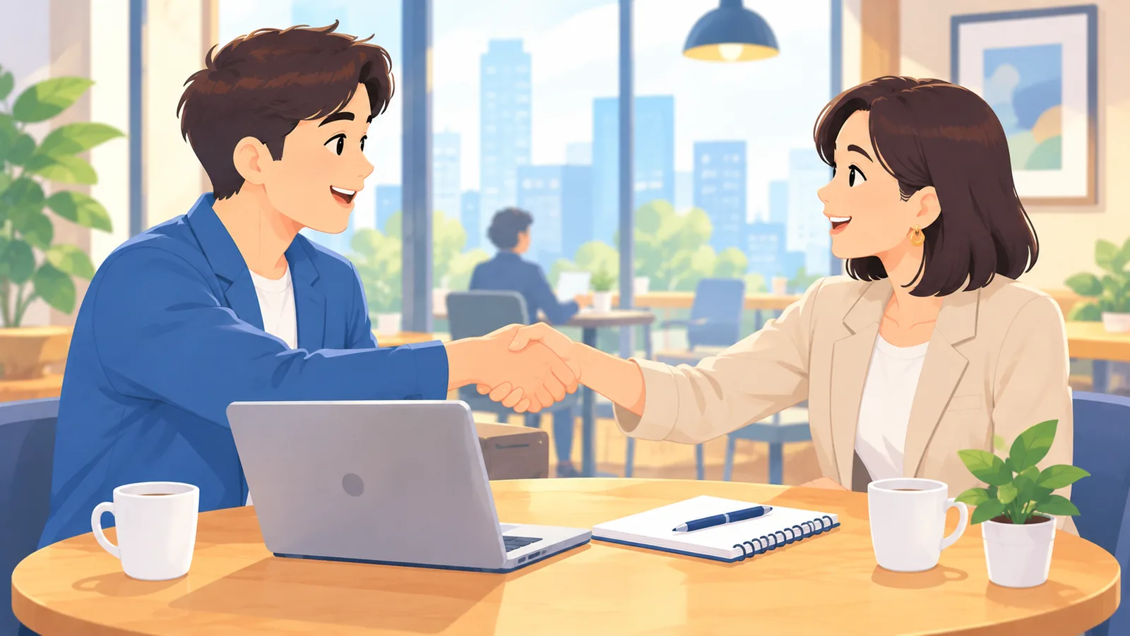 Pertemuan santai founder dan calon investor tahap awal