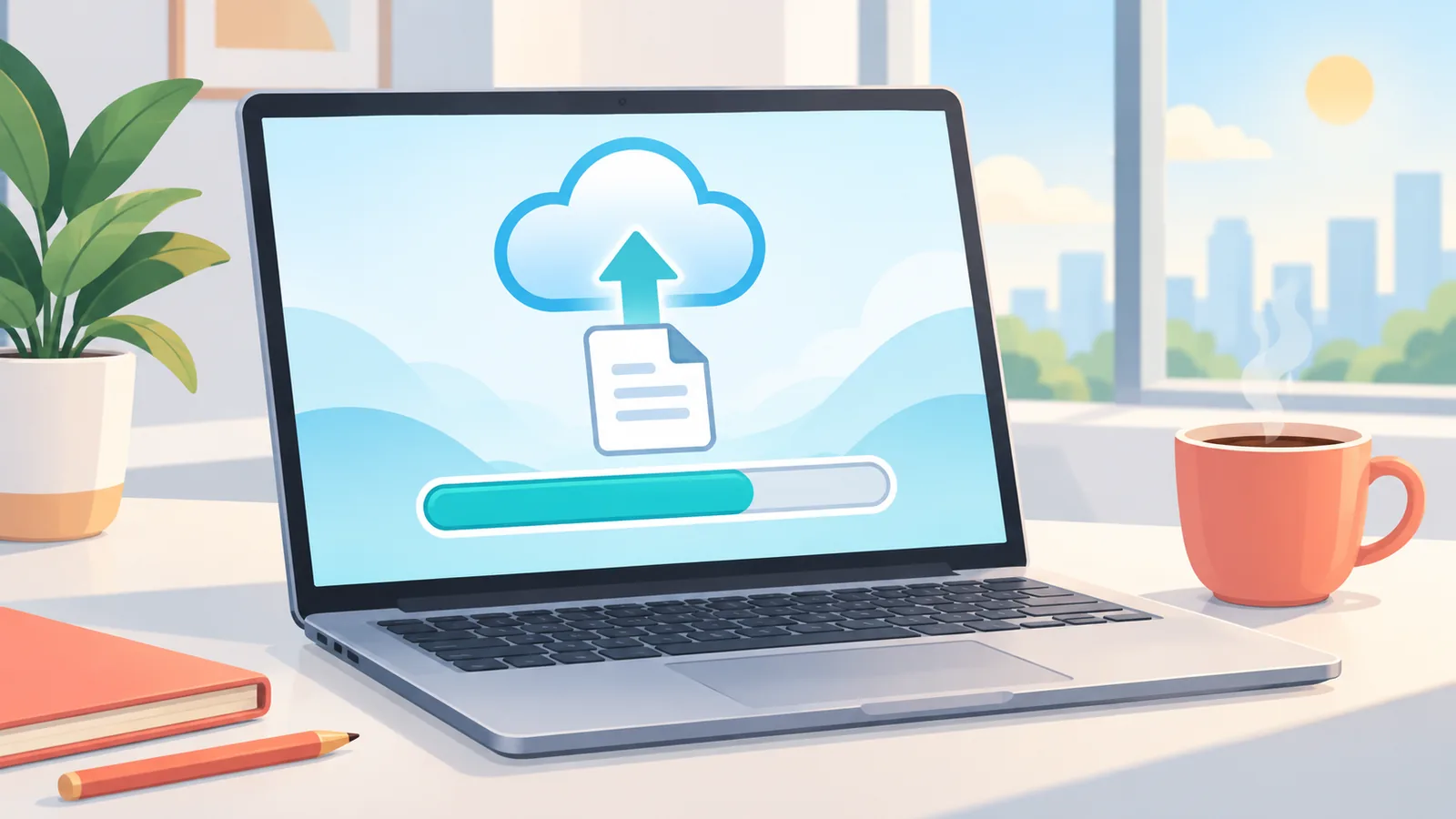 Mengunggah file video besar ke OneDrive dari laptop