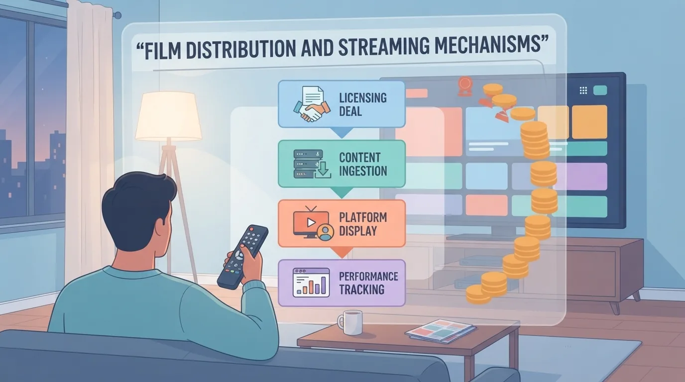 Persona che sceglie un titolo su una piattaforma streaming