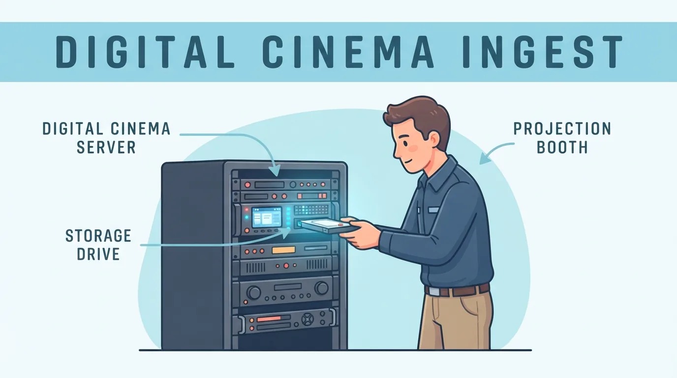 Sala cinematografica vuota con il fascio di luce del proiettore