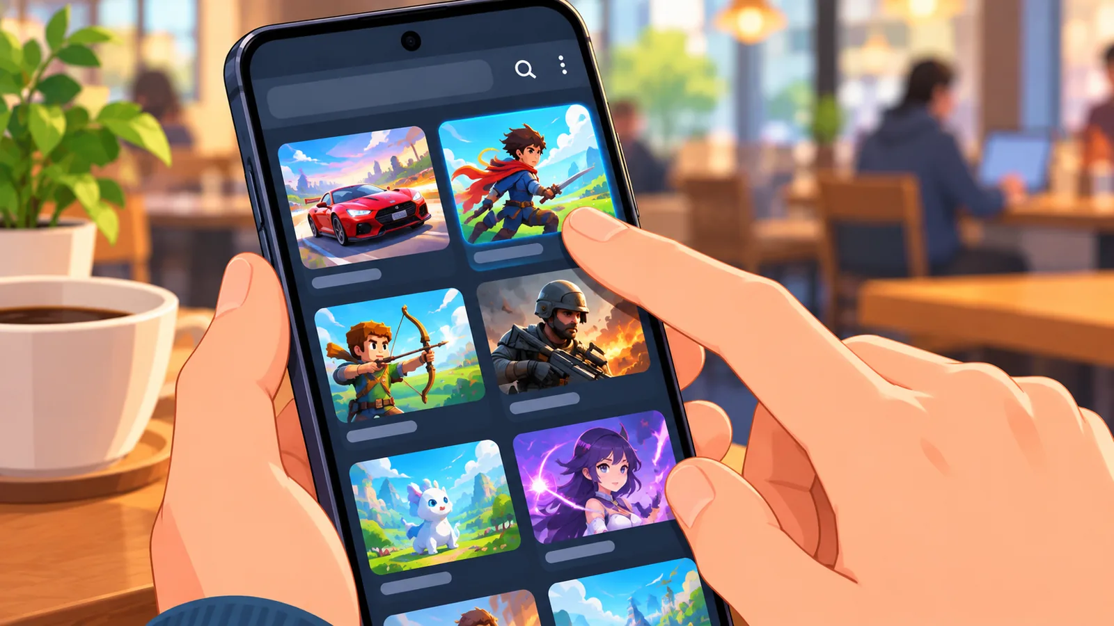 Scelta di un gioco dalla libreria cloud su iPhone