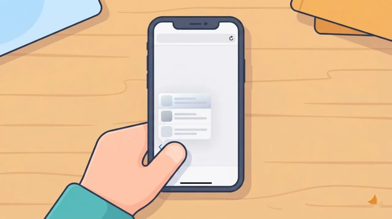 iPhone con la schermata delle impostazioni pronta per cancellare la cronologia