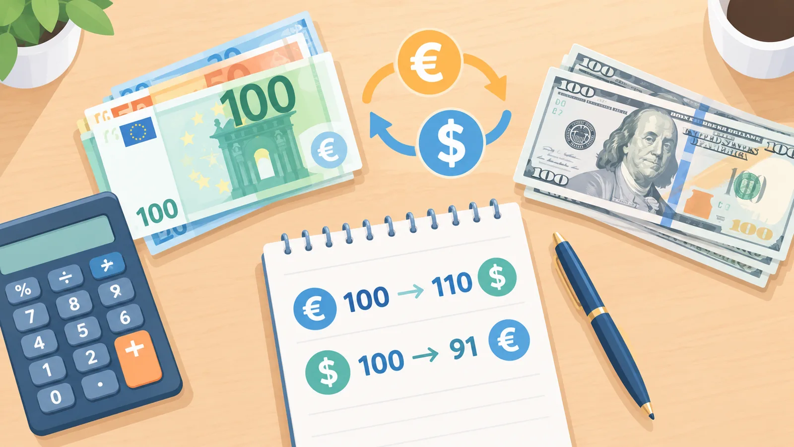 Conversione tra euro e dollari
