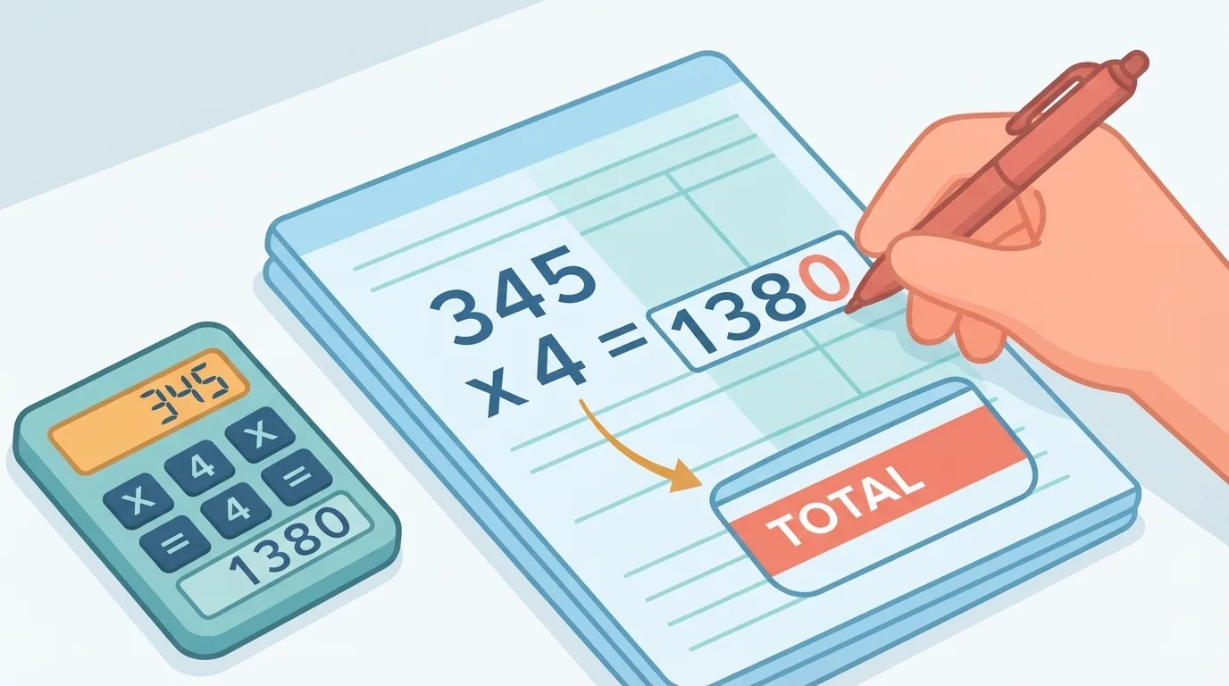 Mani che scrivono una formula su un taccuino