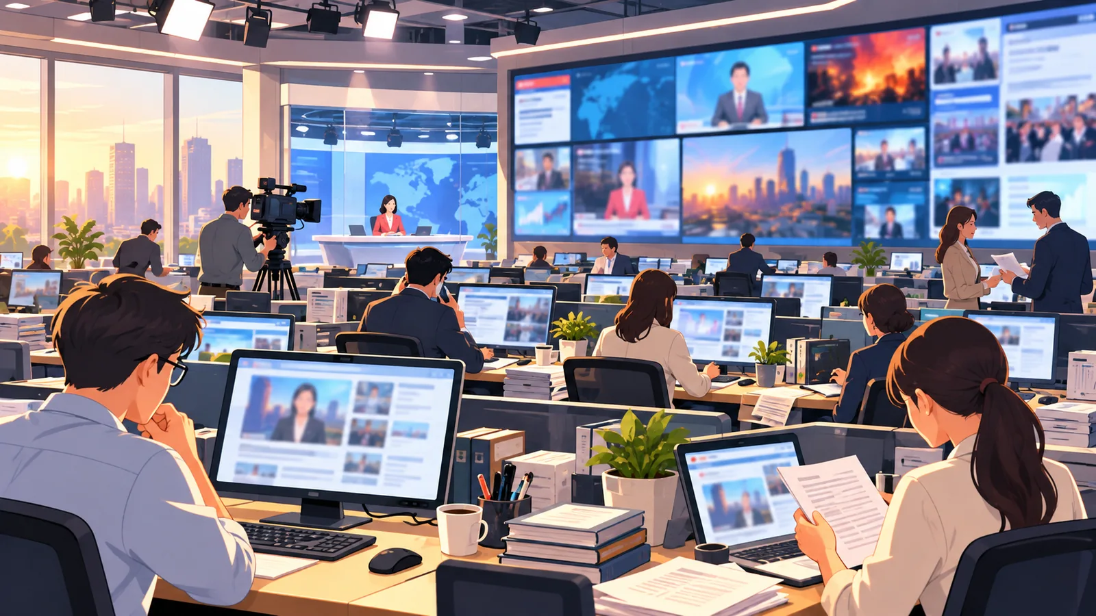 Redazione di agenzia di stampa