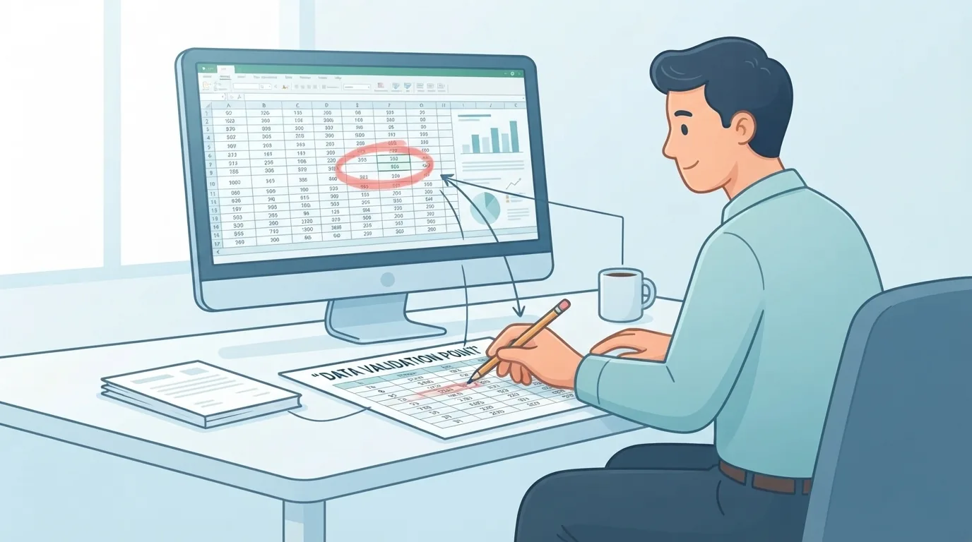Foglio di calcolo con le celle di input evidenziate