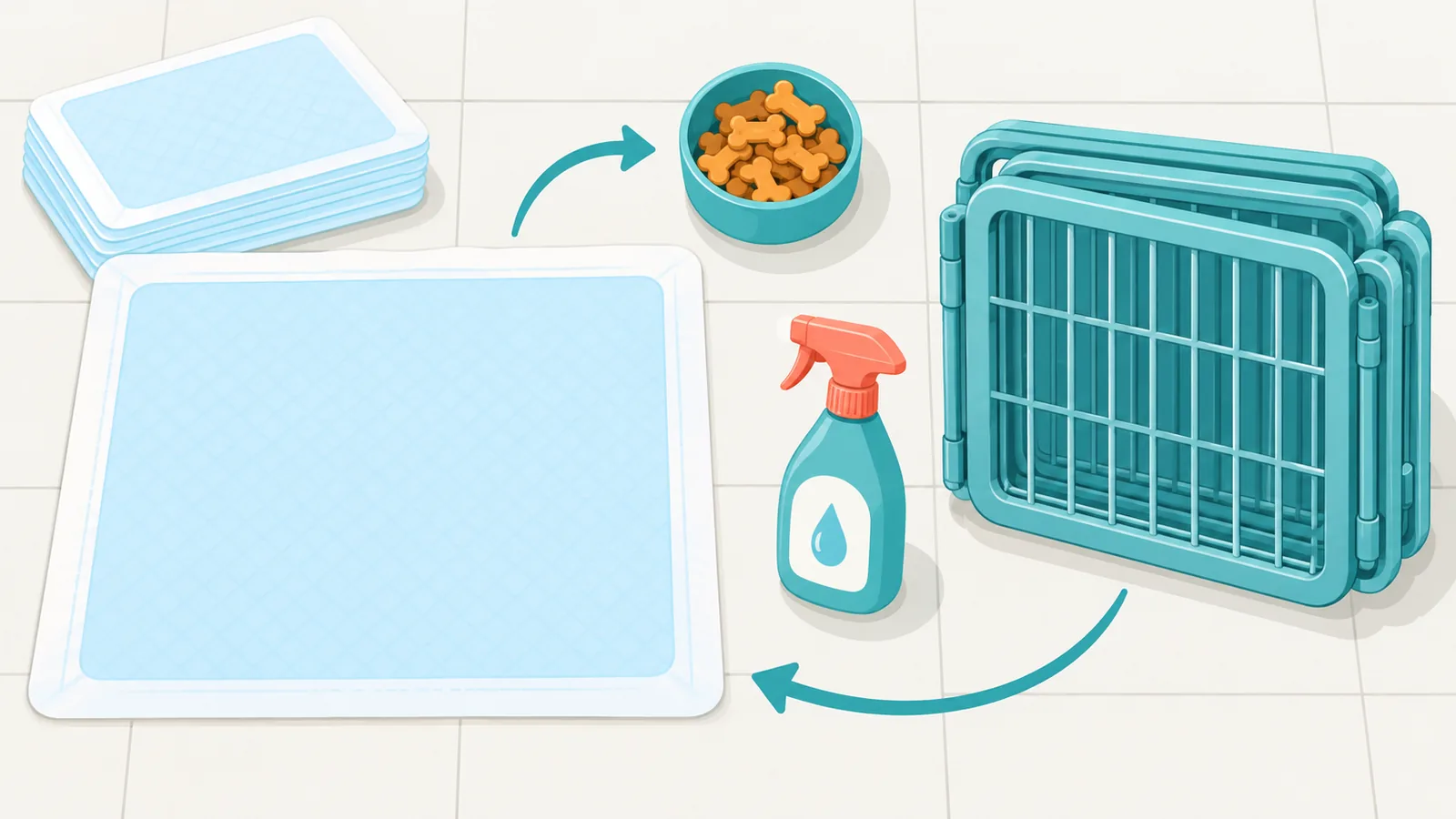 Materiale necessario: tappetini, premi, detergente e spazio delimitato
