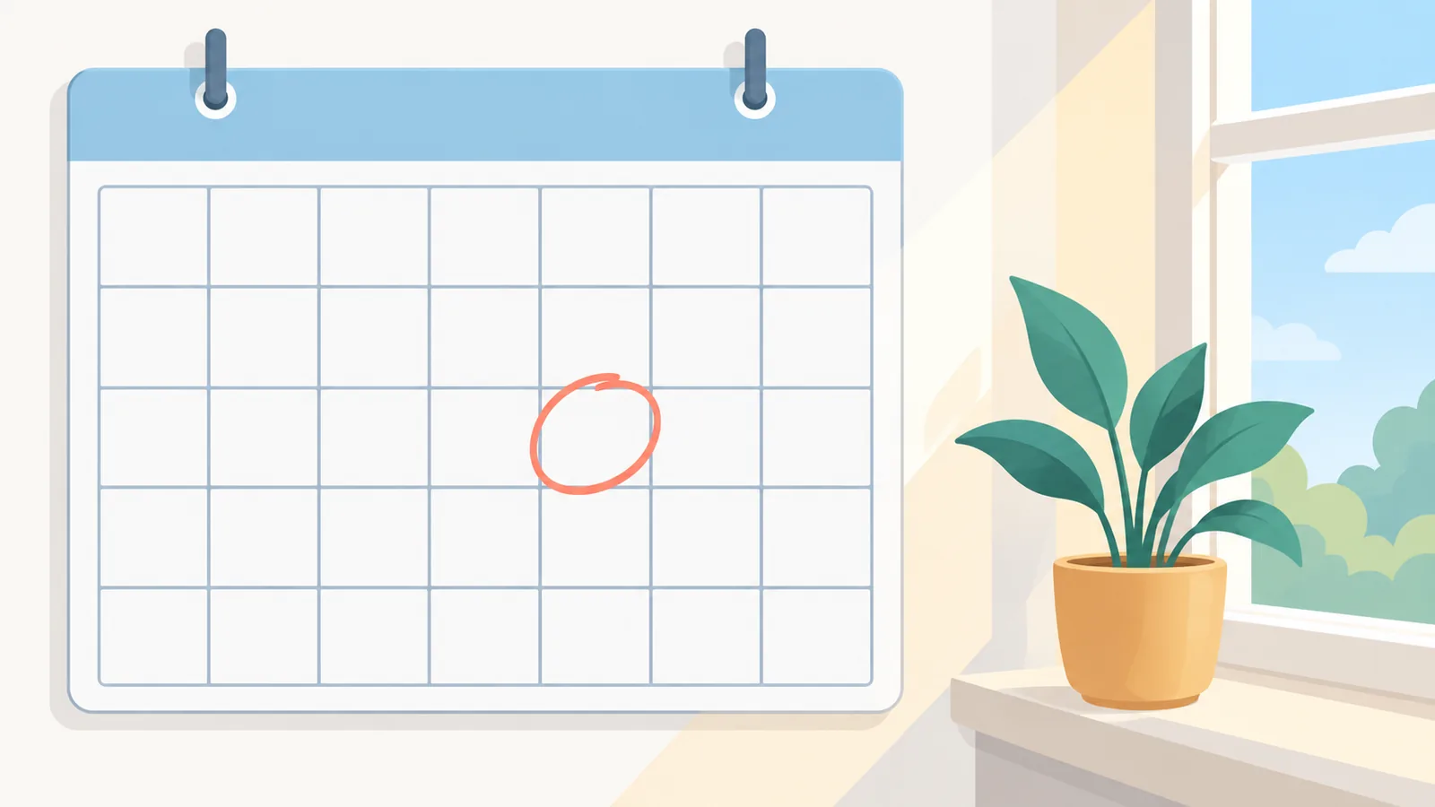 Calendario con un giorno cerchiato tra gennaio e febbraio