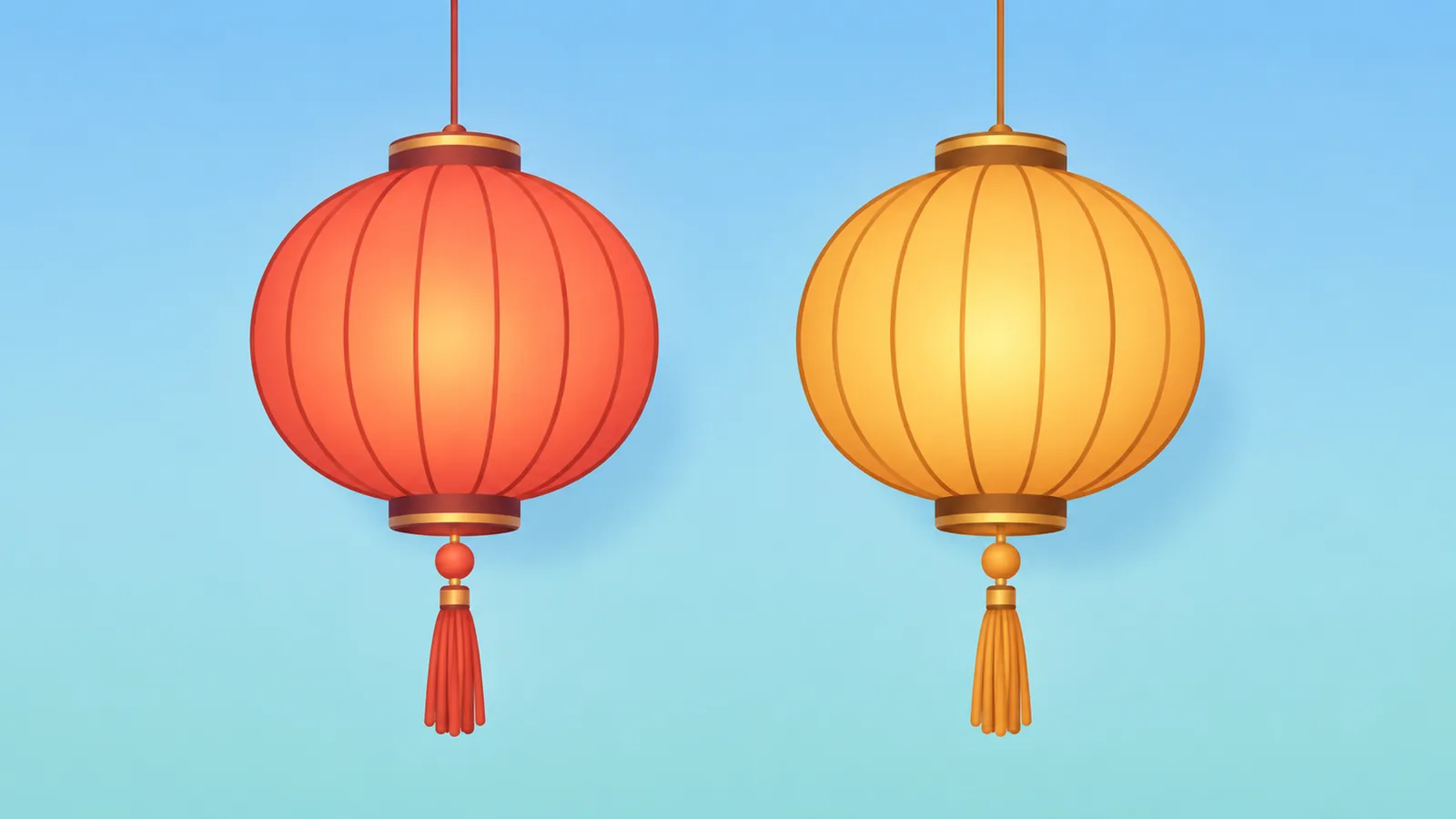 Due lanterne tradizionali che richiamano la cultura asiatica condivisa