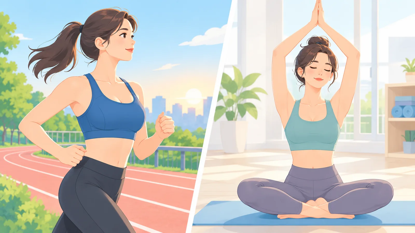Corsa e yoga a confronto: attività con intensità diversa