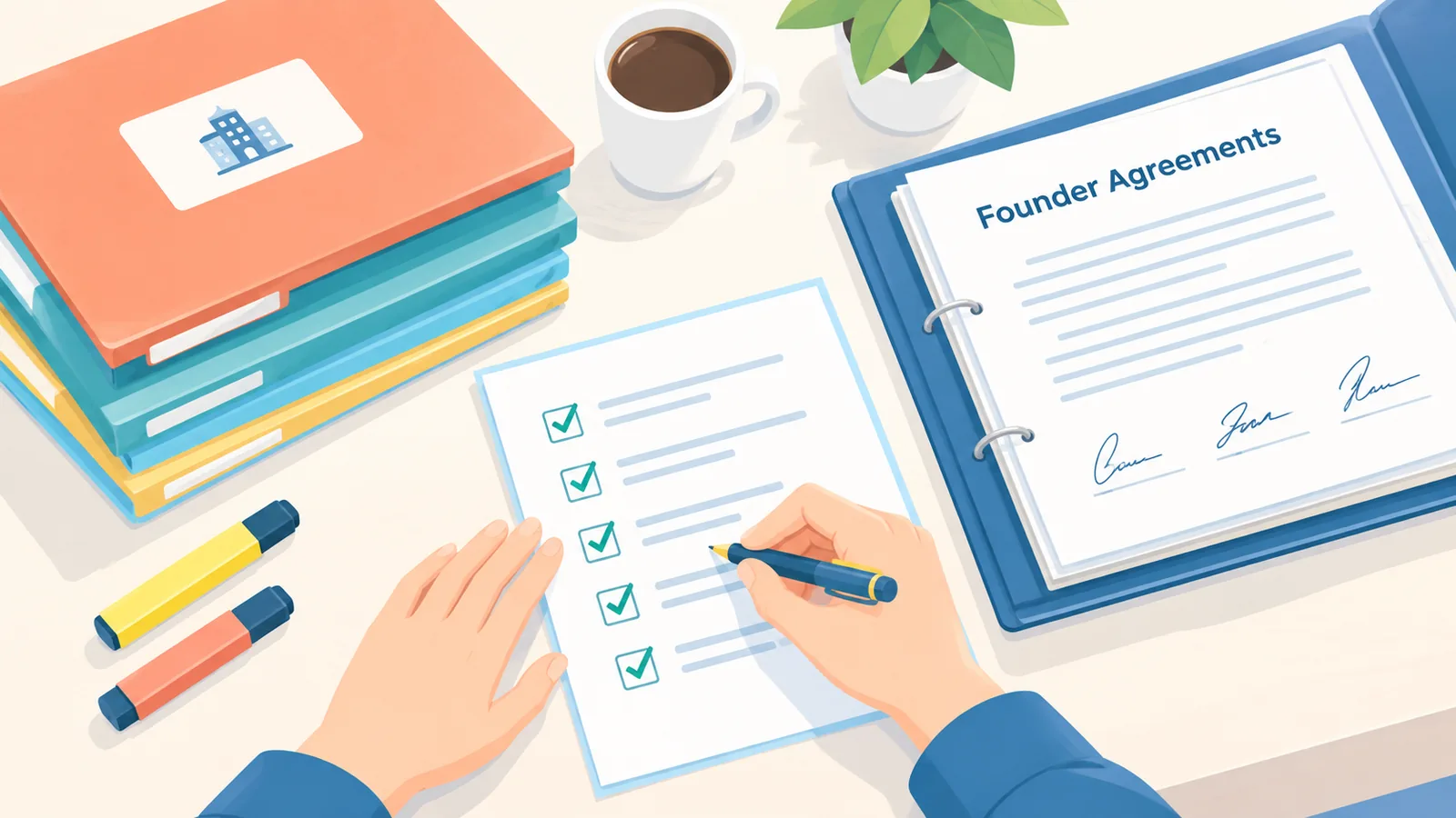 Fondatore e consulente discutono un contratto di investimento