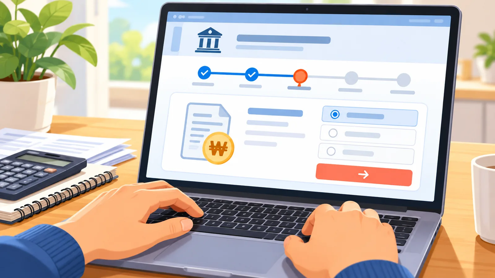Portale online per la richiesta di rateizzazione su schermo di computer