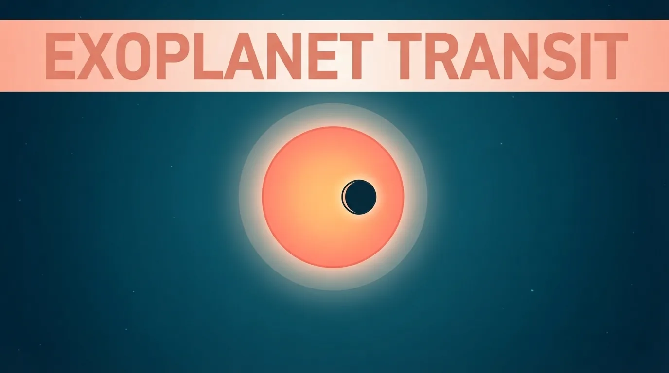 遠い恒星の前を横切る惑星のイメージ