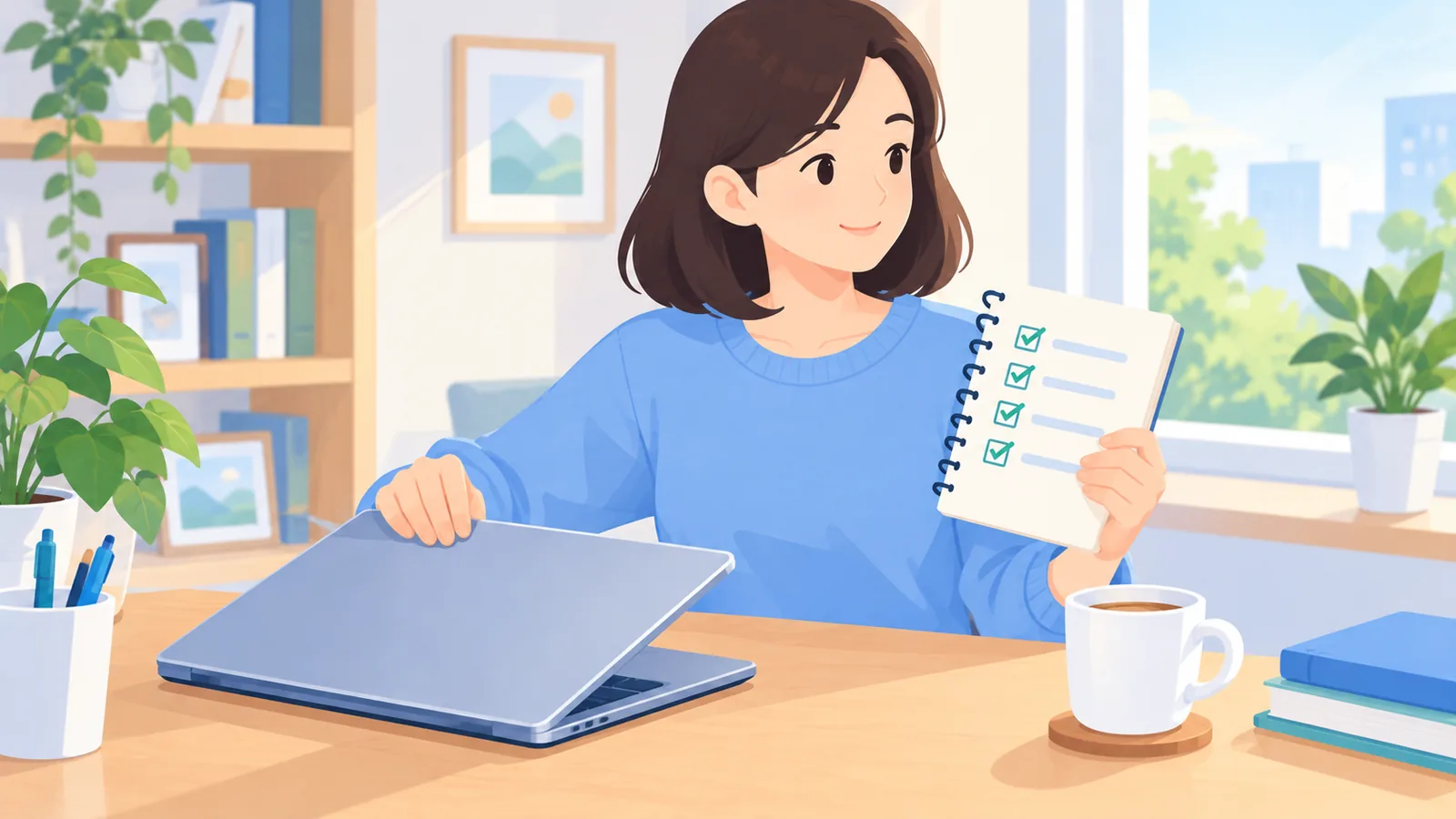 確認を終えて次の一歩に進む様子