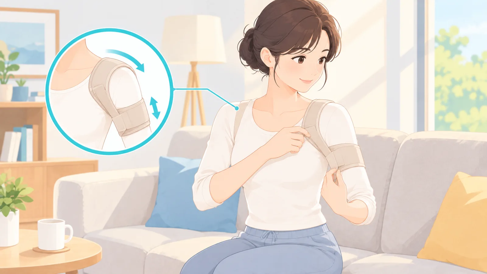 通勤中に背すじを意識して立つ女性