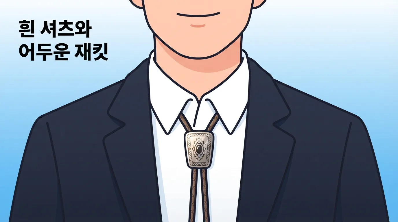 볼로 타이 착용법 5가지, 촌스럽지 않게 매는 코디 기준