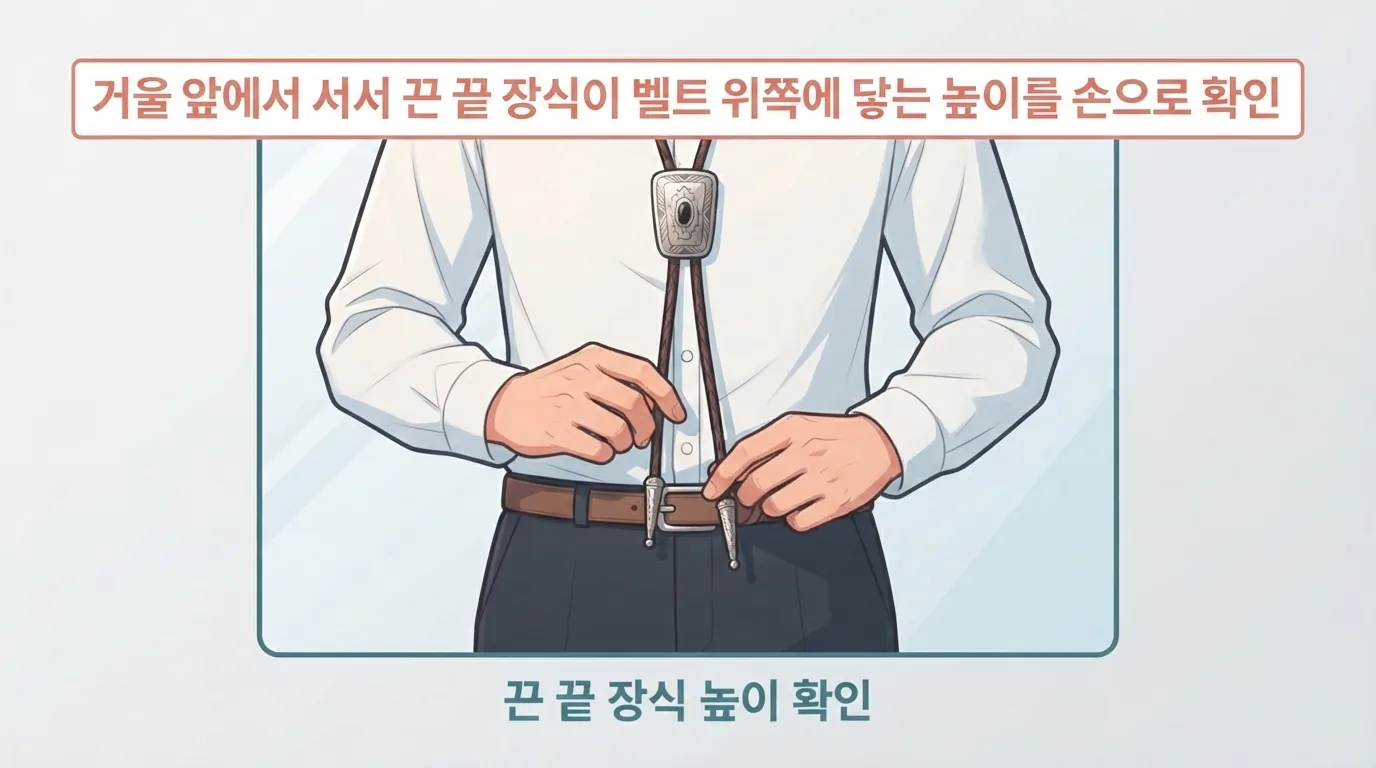 볼로 타이는 어떻게 매야 어색하지 않나요?