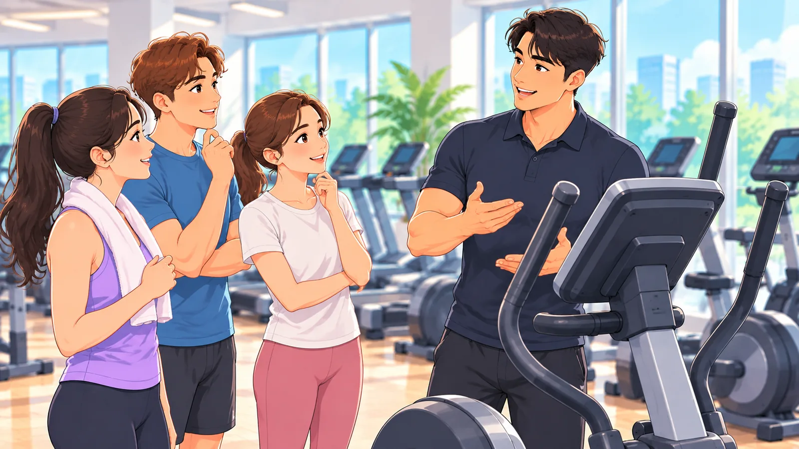 Tangan melaraskan kecerunan pada panel treadmill