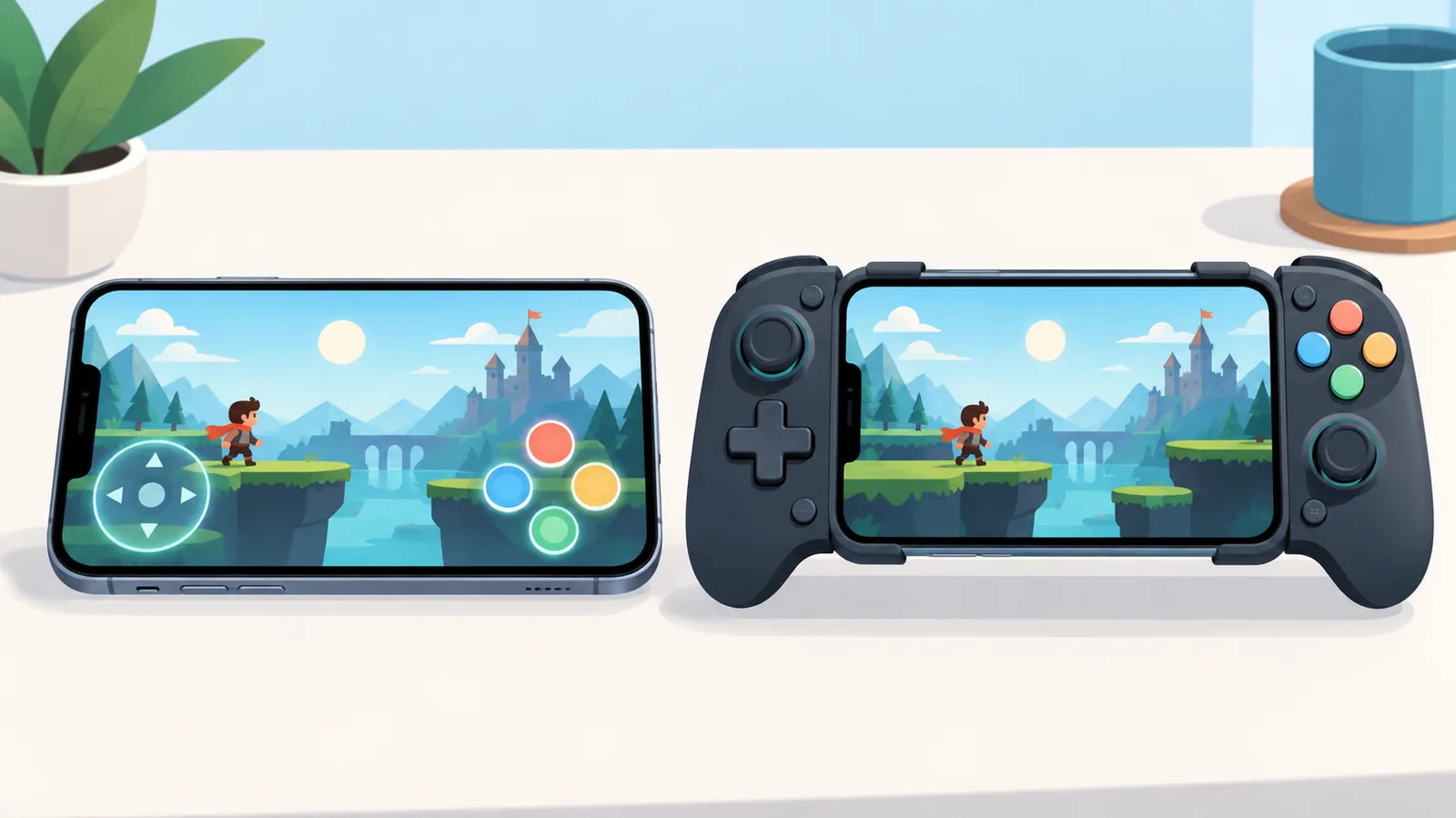 Kawalan sentuh dan alat kawalan Xbox pada iPhone