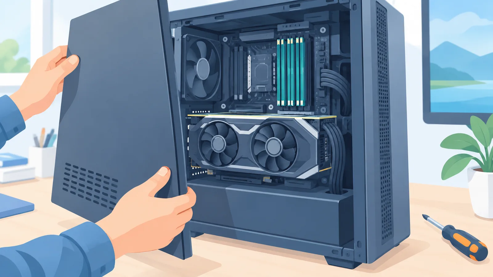 Memeriksa komponen PC untuk menyemak spesifikasi game
