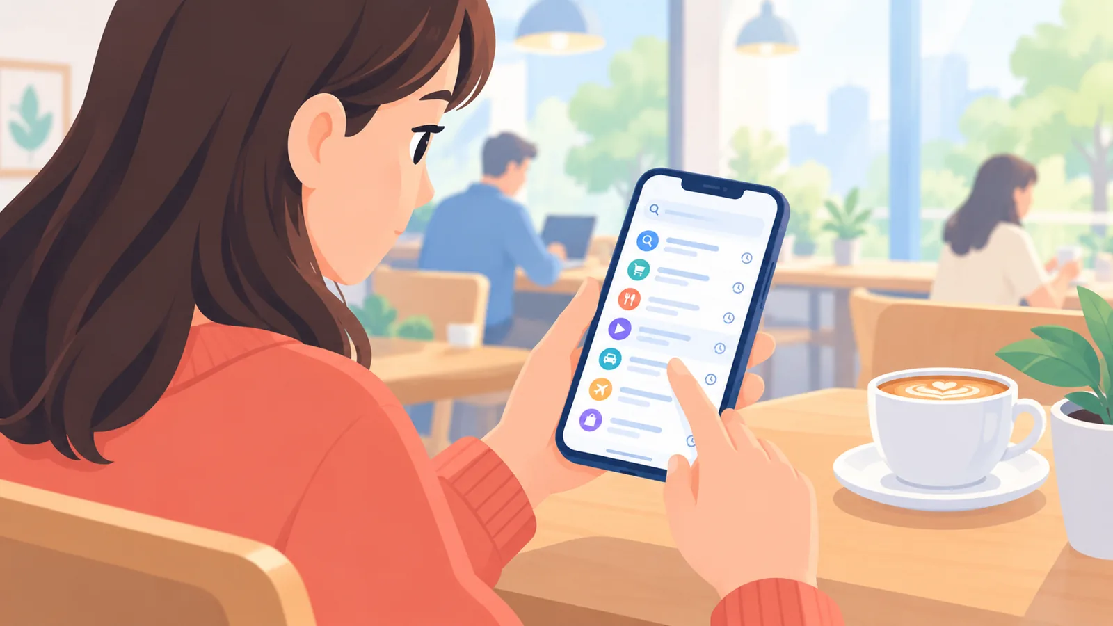 Menyemak sejarah carian di telefon