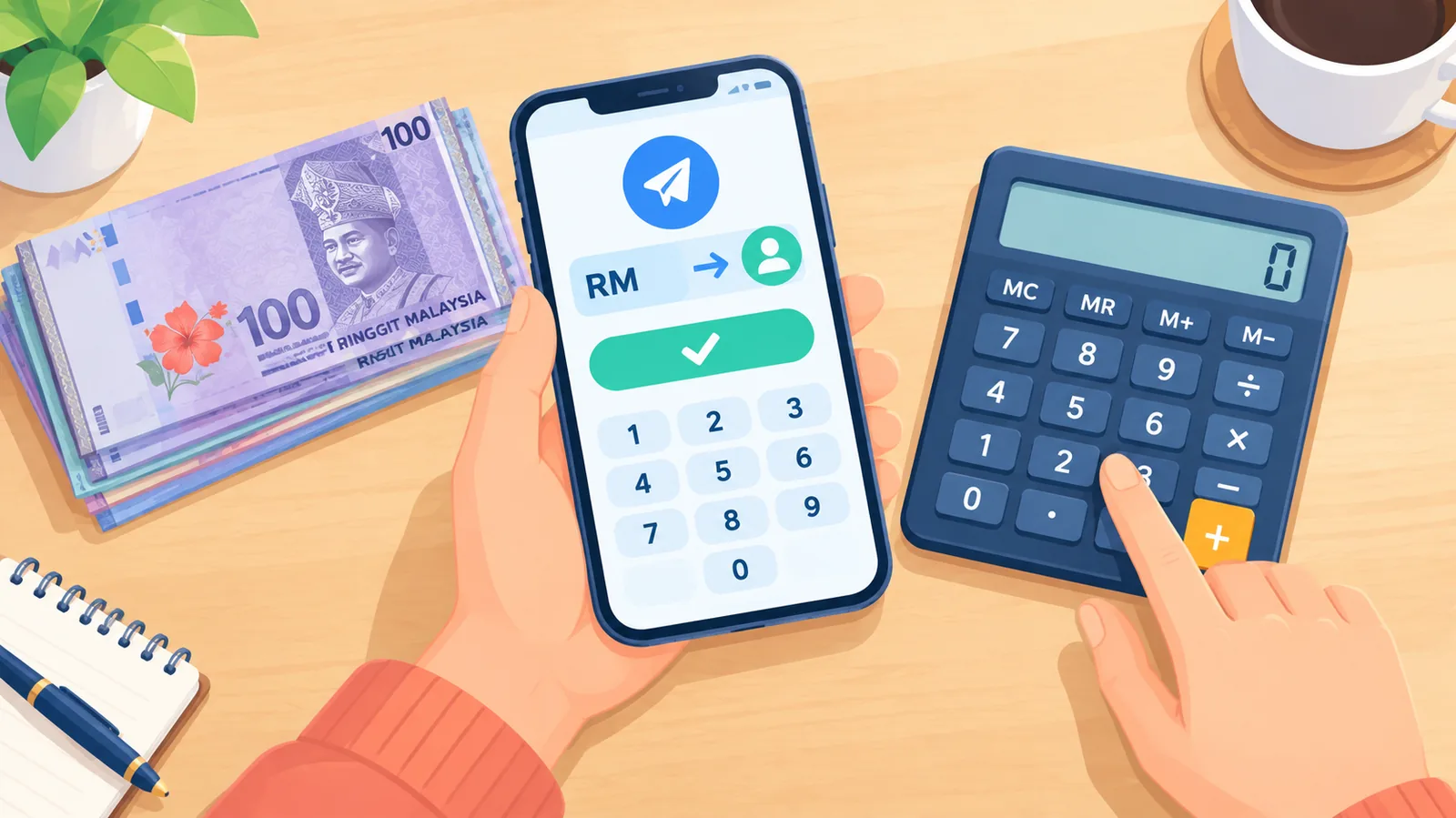 Mengira kos pindahan ringgit untuk membiayai akaun pelaburan