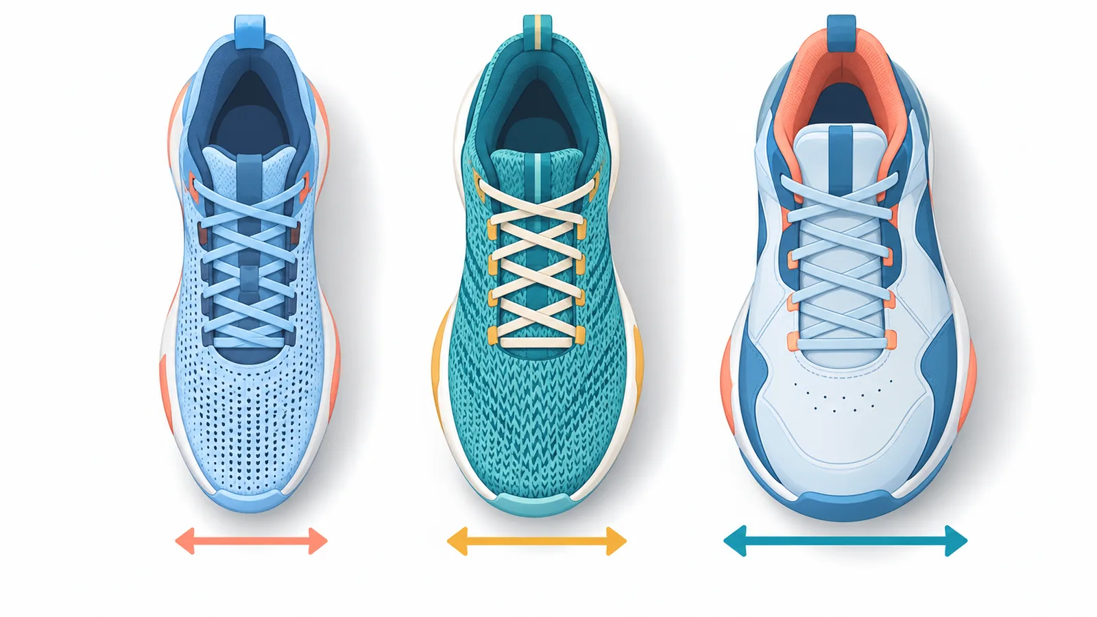 Perbandingan bentuk bahagian hadapan dan bahan atas kasut bola keranjang