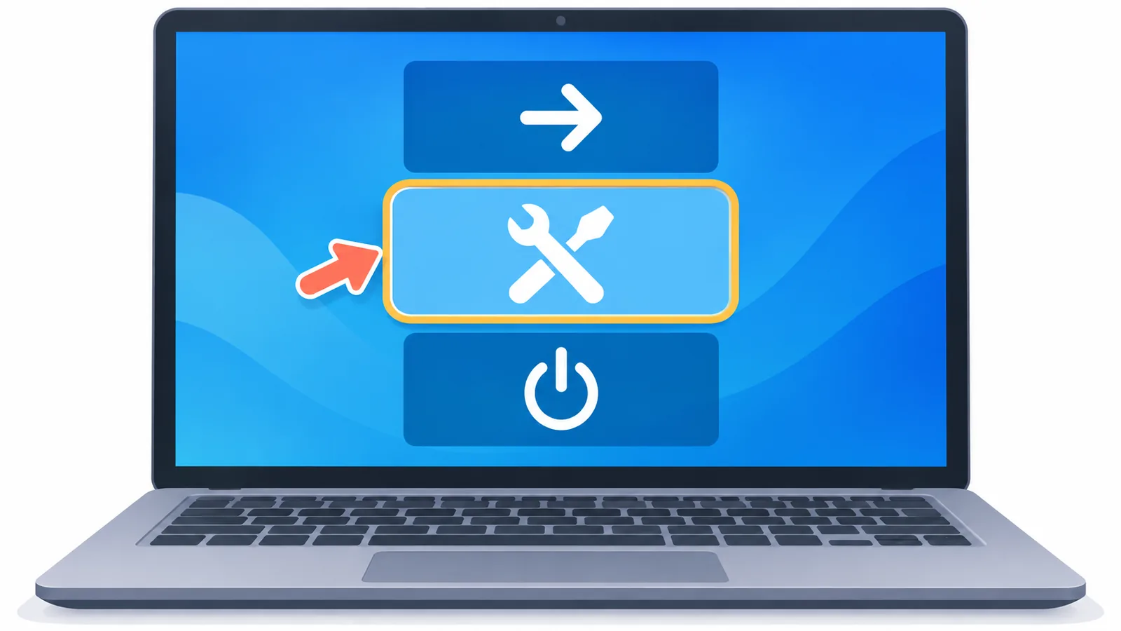 Menu pemulihan Windows dengan pilihan Troubleshoot diserlahkan
