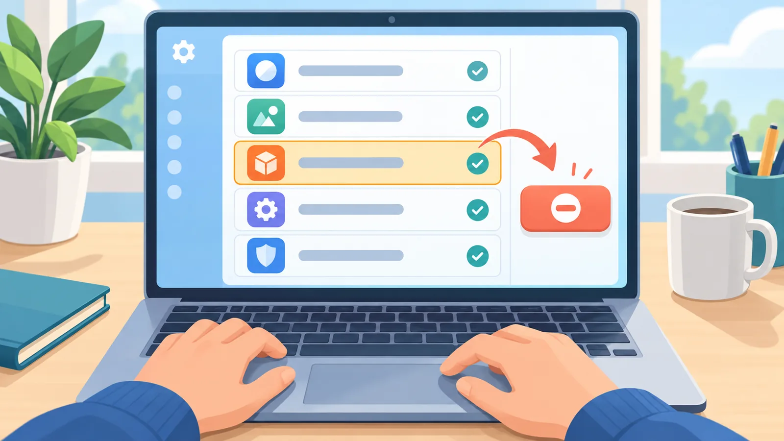 Senarai kemas kini Windows dengan butang nyahpasang