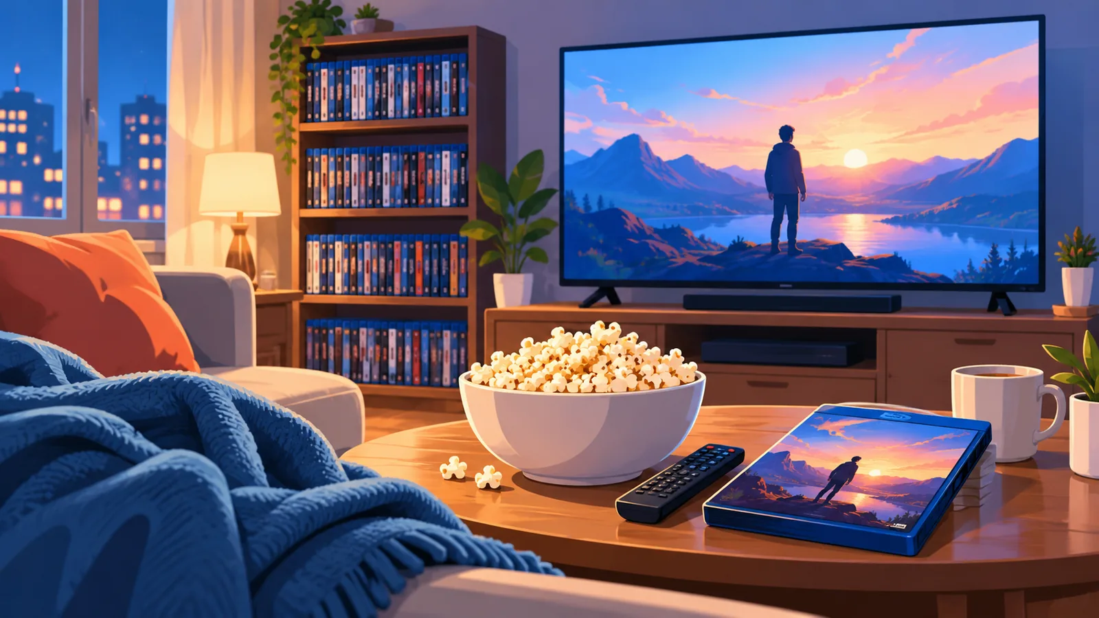 Internationale filmschijven naast een wereldkaart