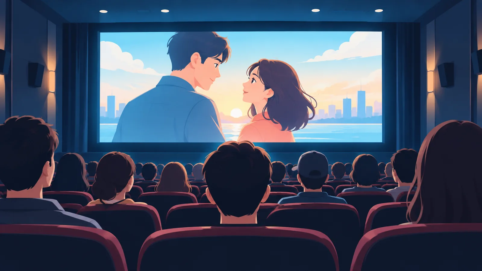 Bioscoopzaal met publiek tijdens een filmvertoning