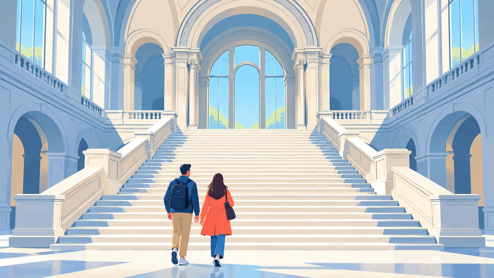 De Great Hall van The Met in New York met bezoekers