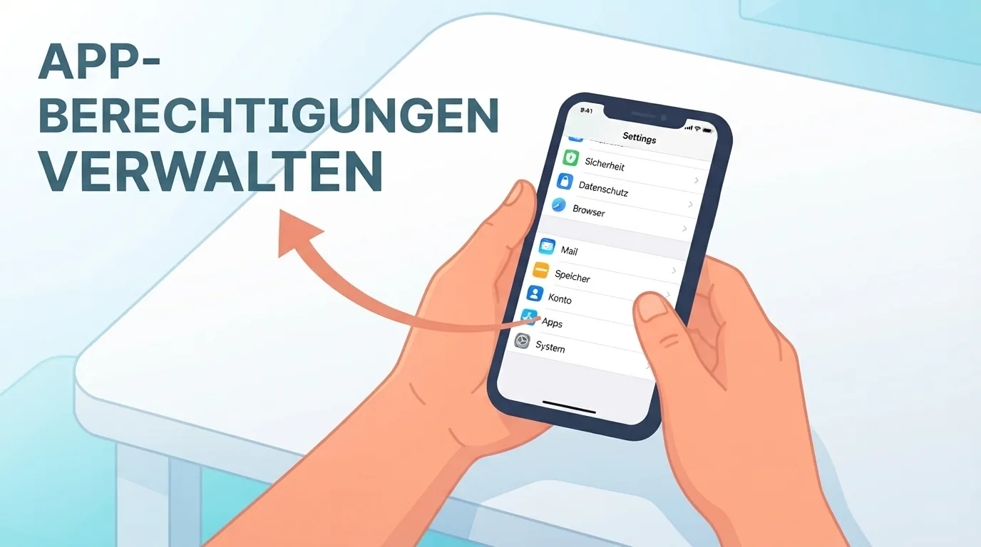 iPhone met het instellingenscherm in twee handen