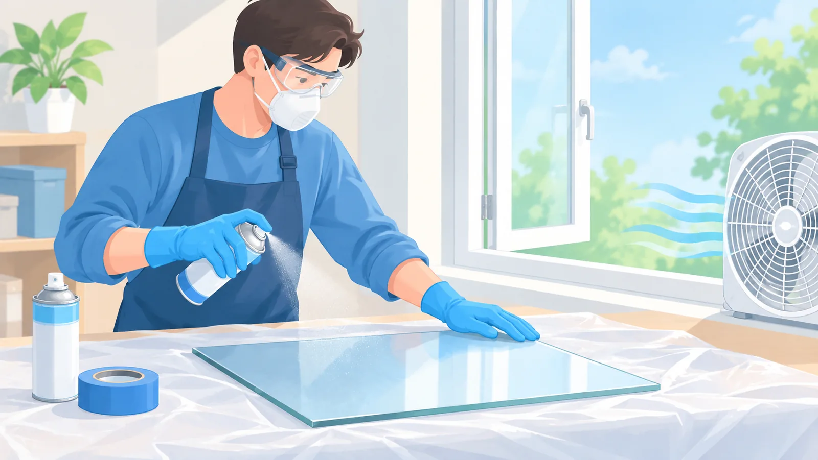 Veilig werken met handschoenen, oogbescherming en ventilatie