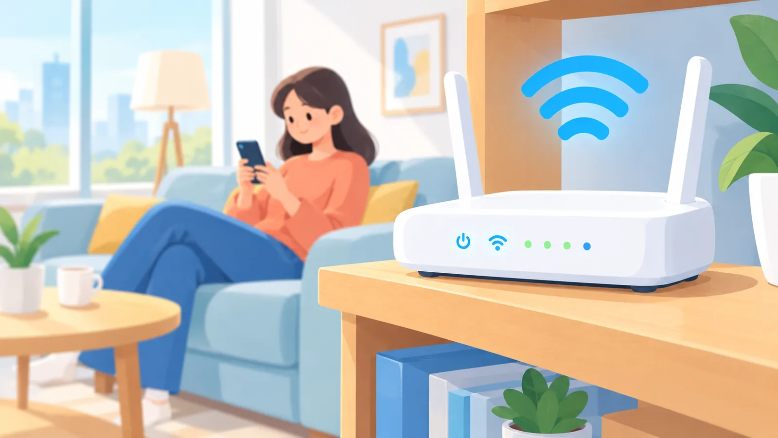 ਕਮਰੇ ਵਿੱਚ Wi-Fi ਰਾਊਟਰ