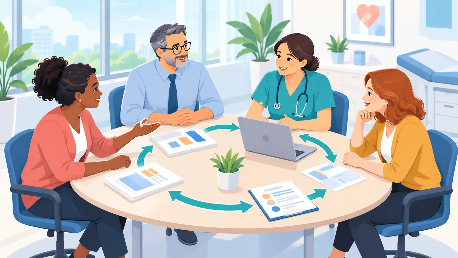 ਸਵਾਲਾਂ ਤੇ ਚਰਚਾ ਕਰਦੀ ਦਫ਼ਤਰੀ ਟੀਮ