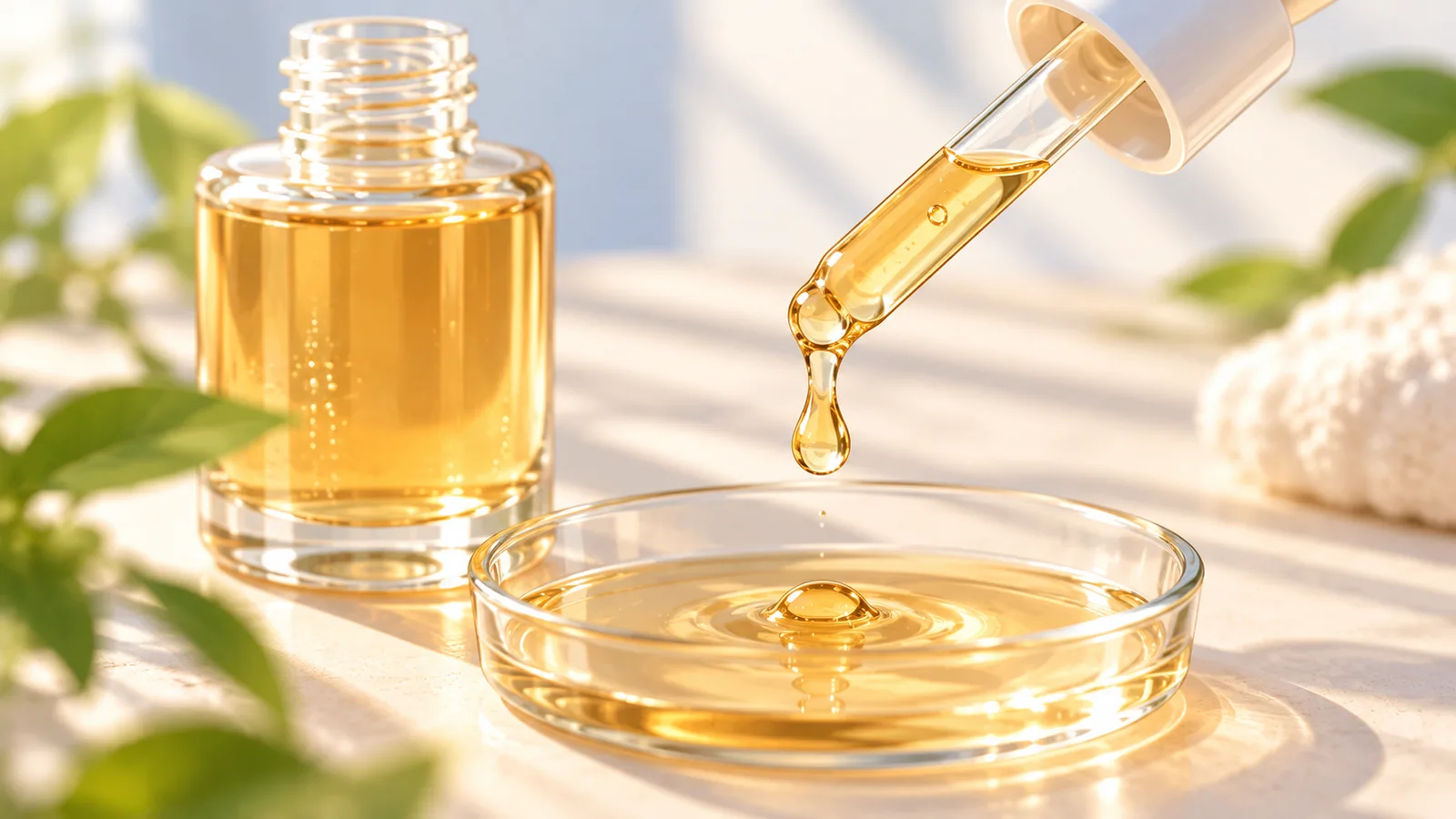 Szklana butelka serum z zakraplaczem