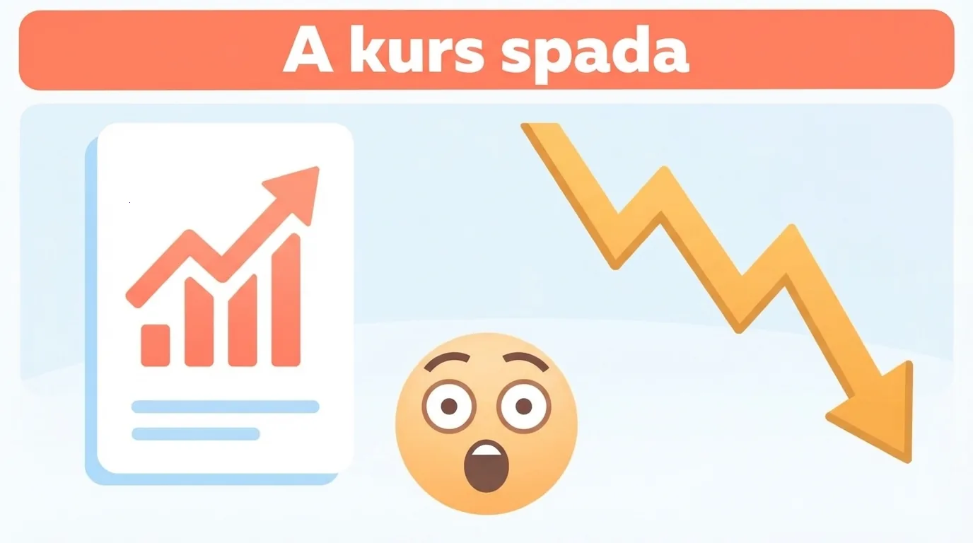 Inwestor patrzy na dobre dane gospodarcze i spadający kurs akcji.