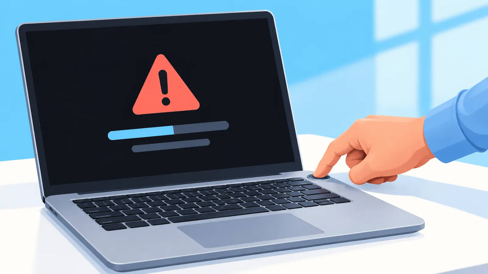 Laptop z czarnym ekranem, który nie uruchamia Windows 11