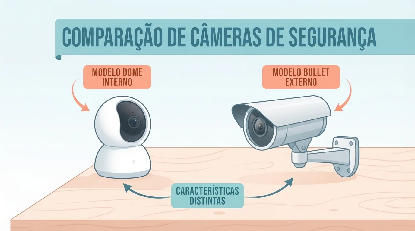 Câmera interna monitorando uma sala de estar