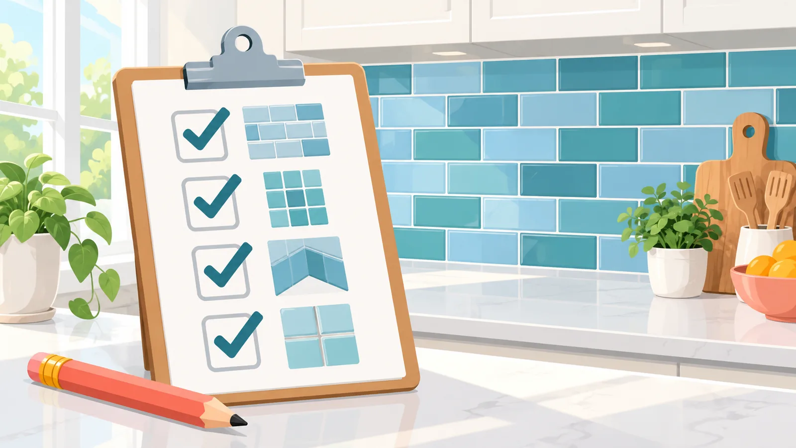 Checklist de instalação diante do backsplash pronto