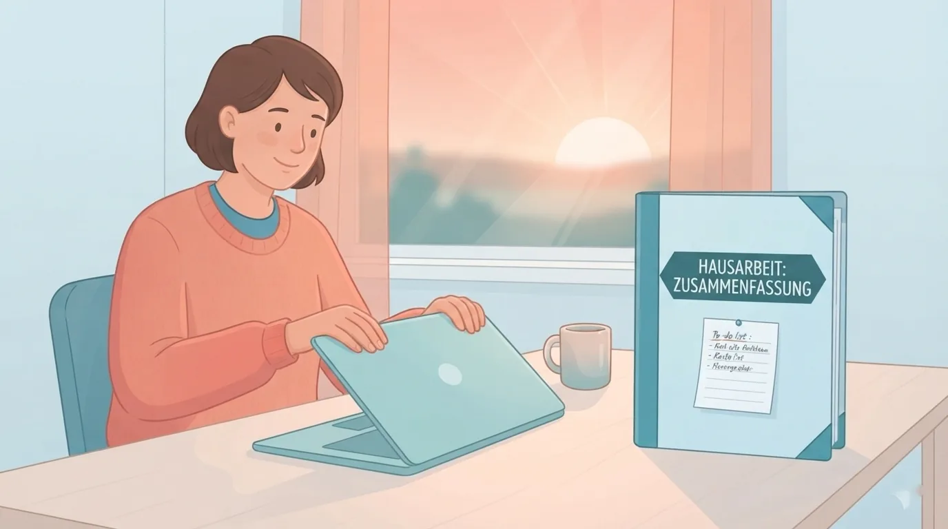 Duas pilhas de materiais de estudo: anotações próprias e resumos impressos