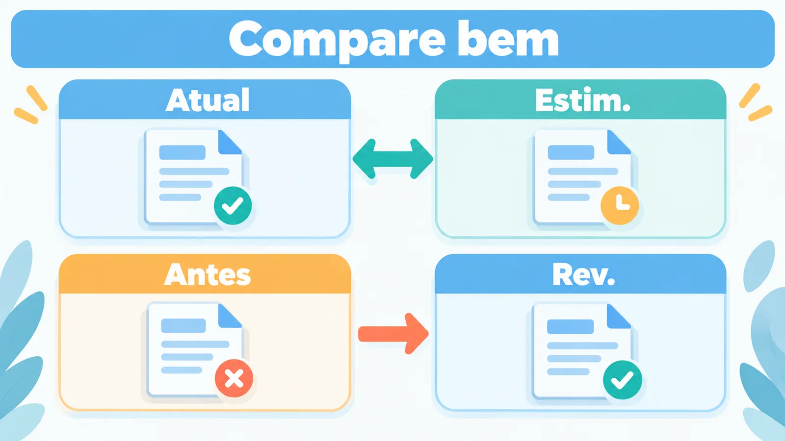 Quadro separa o resultado atual da expectativa e mostra a atualização do resultado anterior para o valor revis