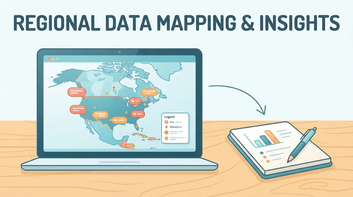 Notebook exibindo mapa regional com camadas de dados