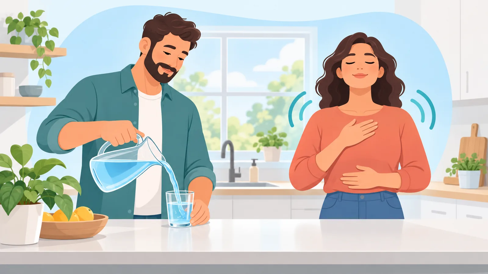 Casal fazendo uma pausa tranquila após uma discussão