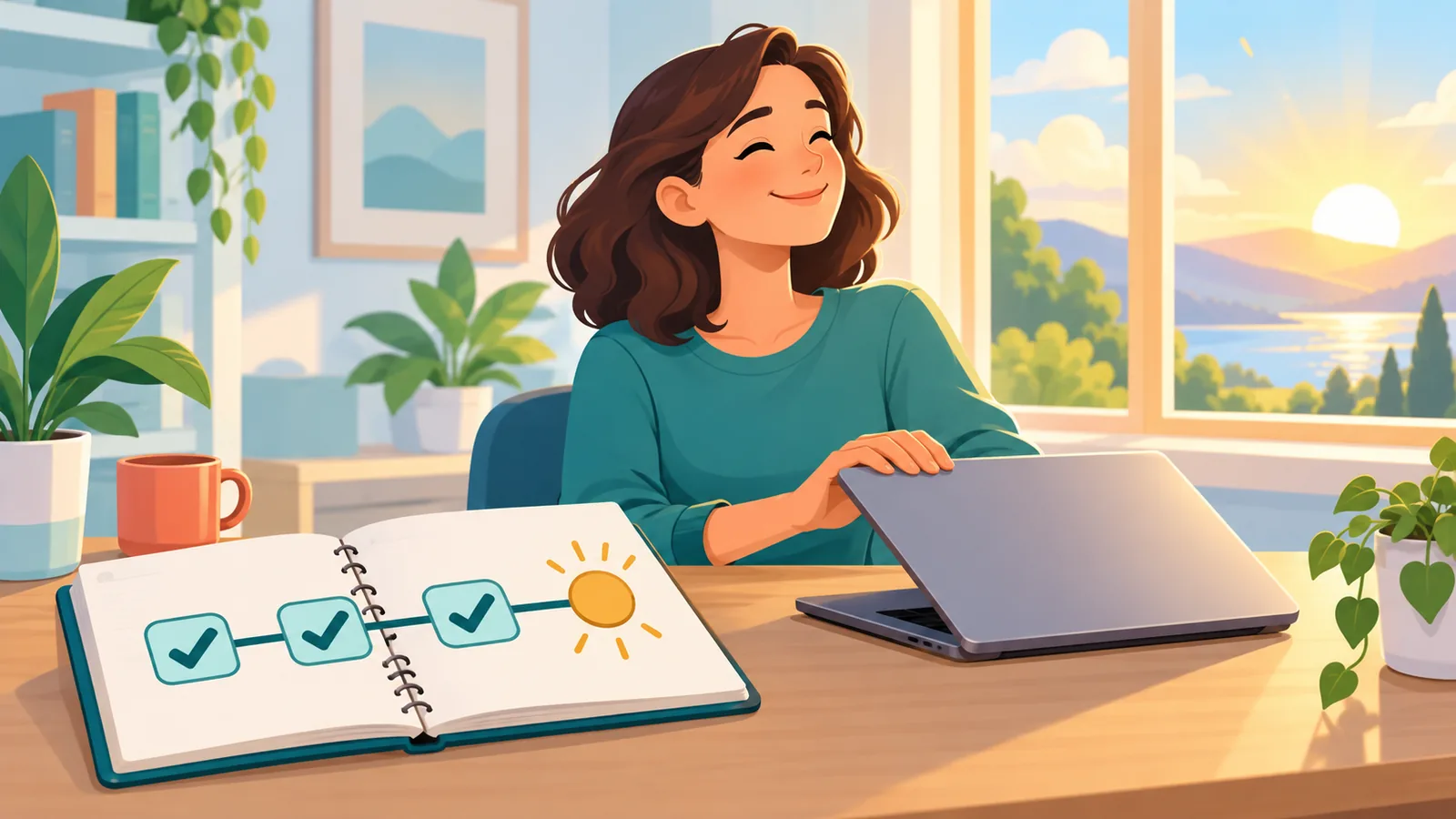 Pessoa confiante ao lado de um plano pronto para começar a renda extra
