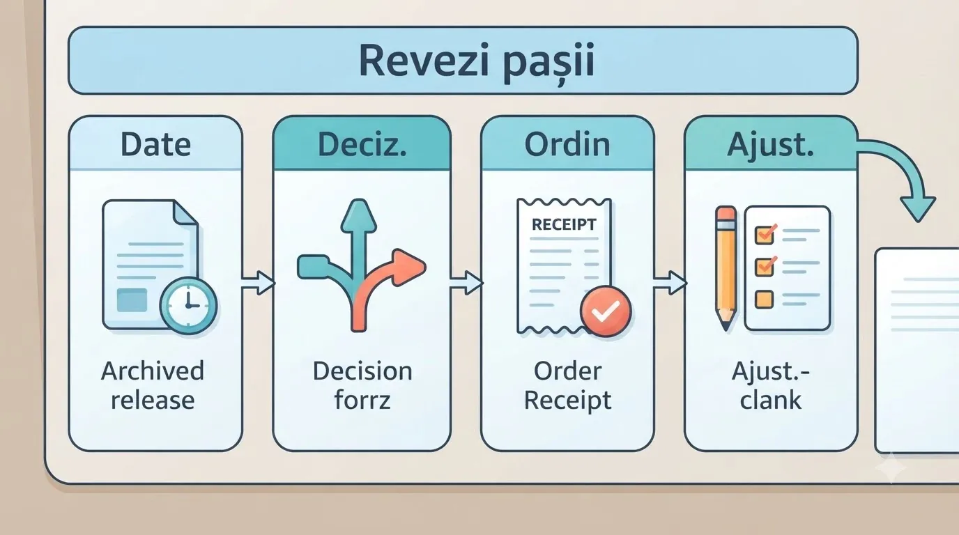 Sursa, interpretarea, prețul și ordinul sunt verificate succesiv; o condiție neclară duce la amânarea tranzacț