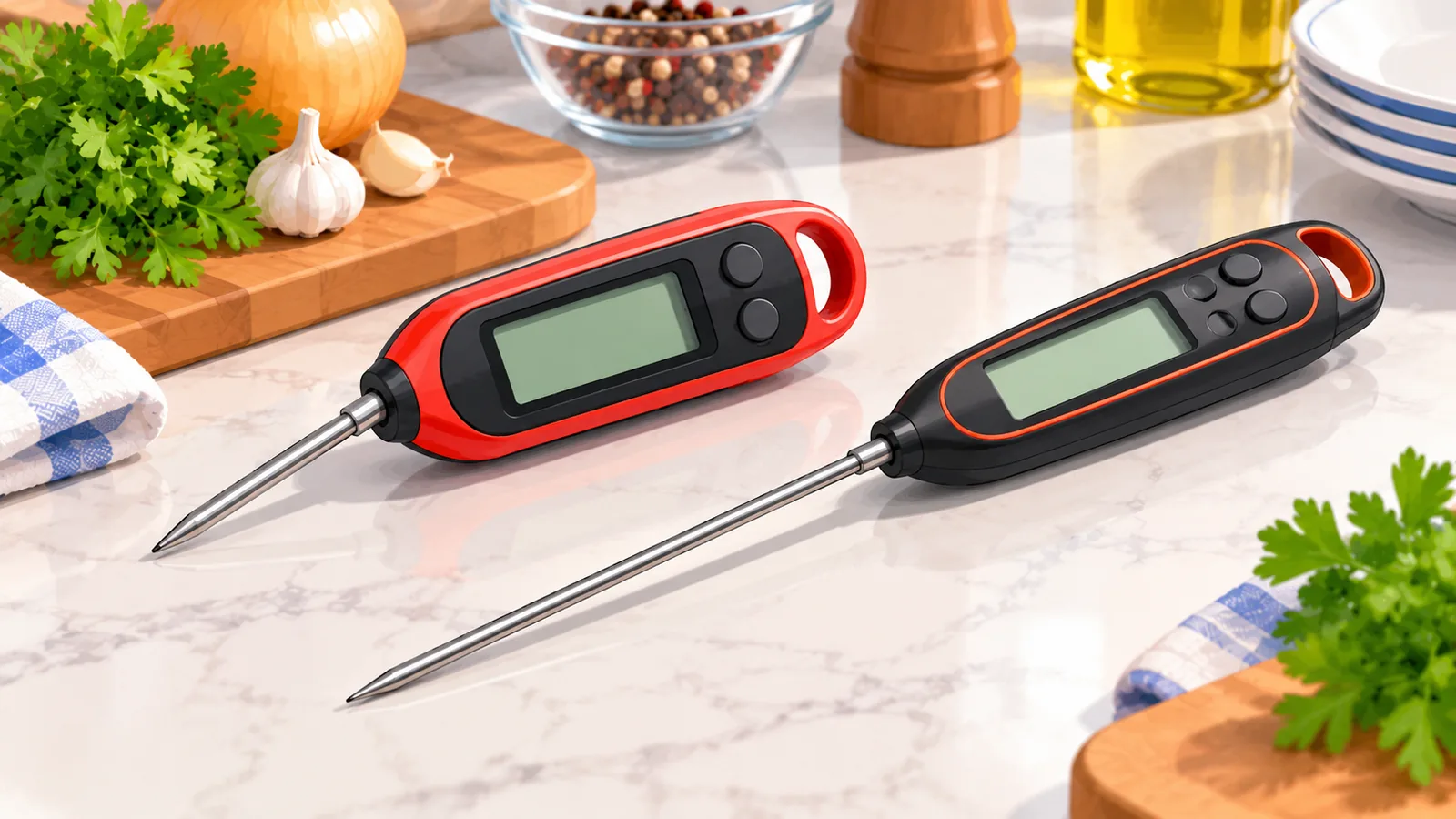 Два кухонных термометра с разной длиной щупа