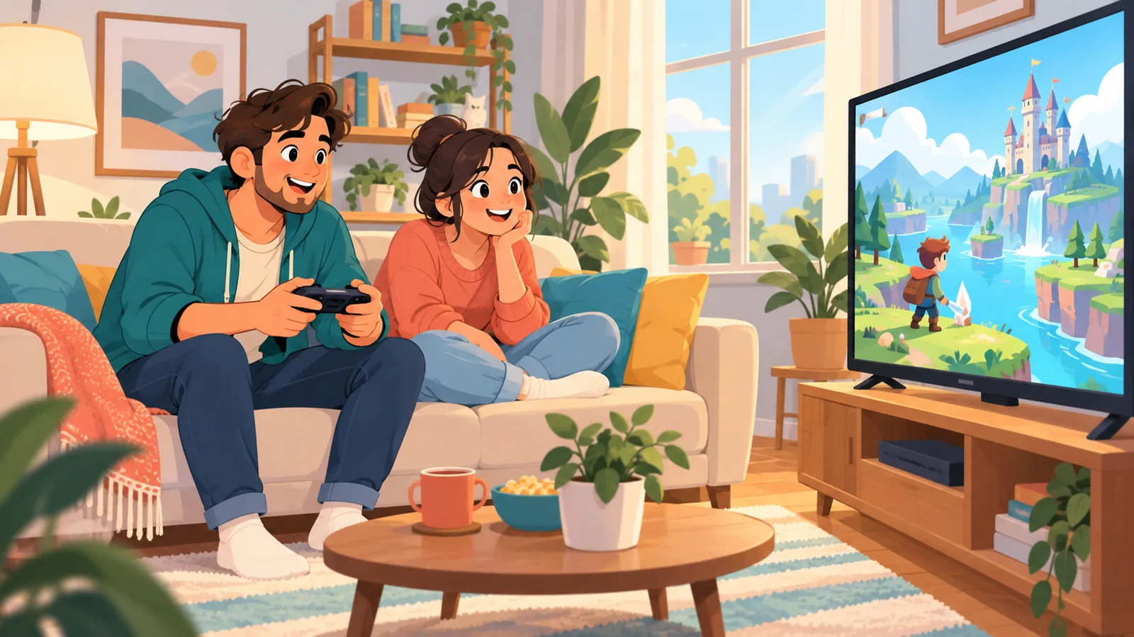 Друзья играют вместе в режиме Share Play